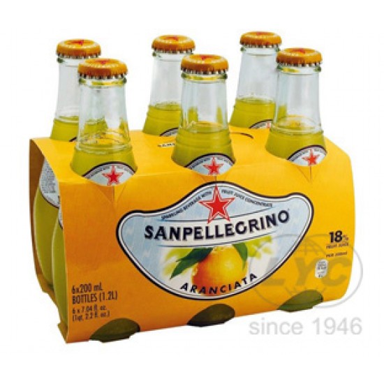 San Pellegrino Orange Carbonated Fruit Drinks - per case