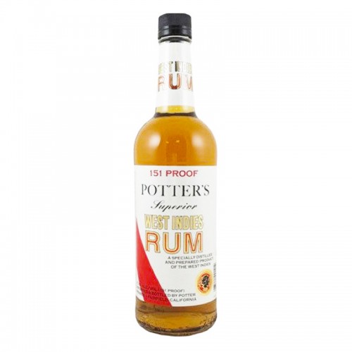 Potter's Superior V.I. Gold Rum 151 Proof - litre