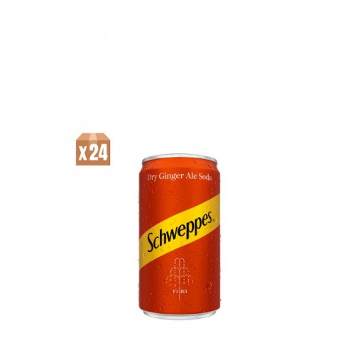 Schweppes Dry Ginger Ale - 200ml can per case